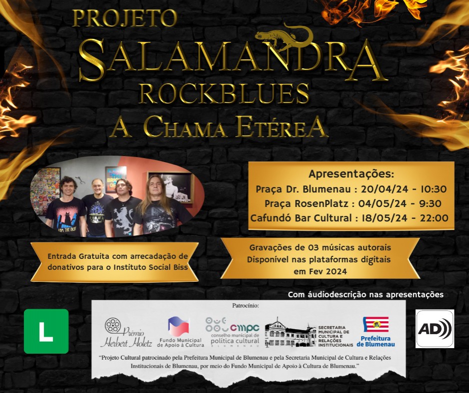 Banda Salamandra Rockblues lança primeiro EP