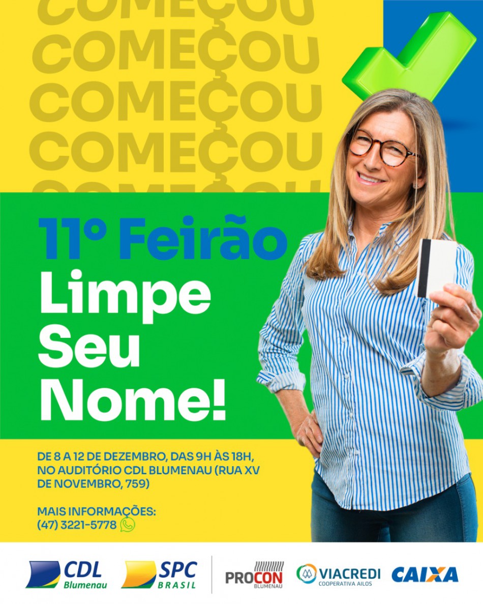 Procon de Blumenau tem atendimento especial durante o Feirão ?Limpe Seu Nome? da CDL
